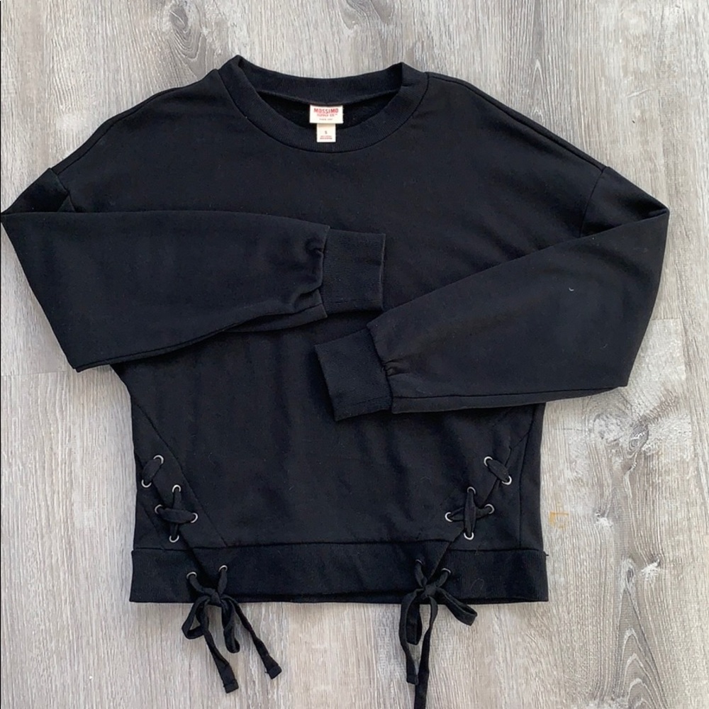 Mossimo Crew Neck Sweater with Criss Cross Ties 🖤